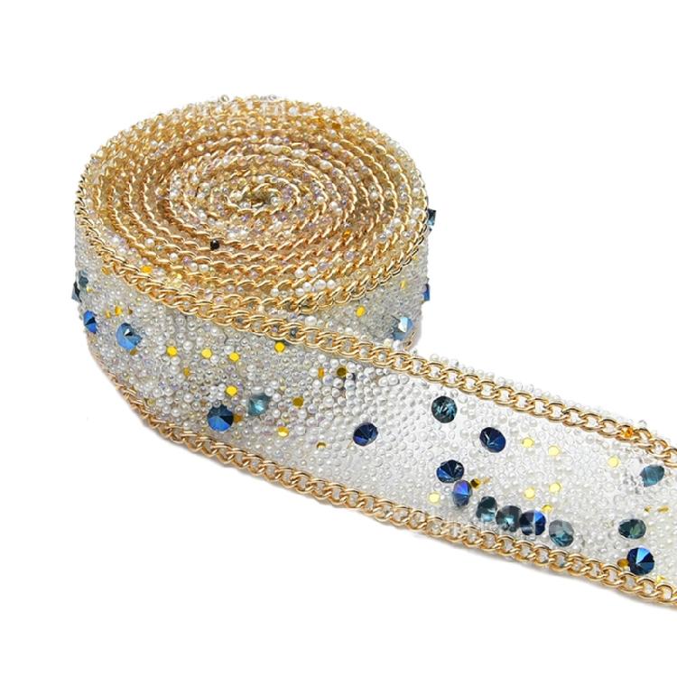 1.1Yard Sparkling Rhinestones Ribbon for Birthday Wedding Decorations Rhinestones Ribbons for Cake Candle Decoration