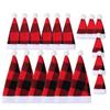 Christmas Santa Hat Knife Fork Holder Cutlery Cover Organizer Supplies for Wedding Birthday Party Dining Table Decor