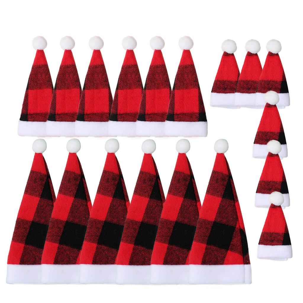 Christmas Santa Hat Knife Fork Holder Cutlery Cover Organizer Supplies for Wedding Birthday Party Dining Table Decor