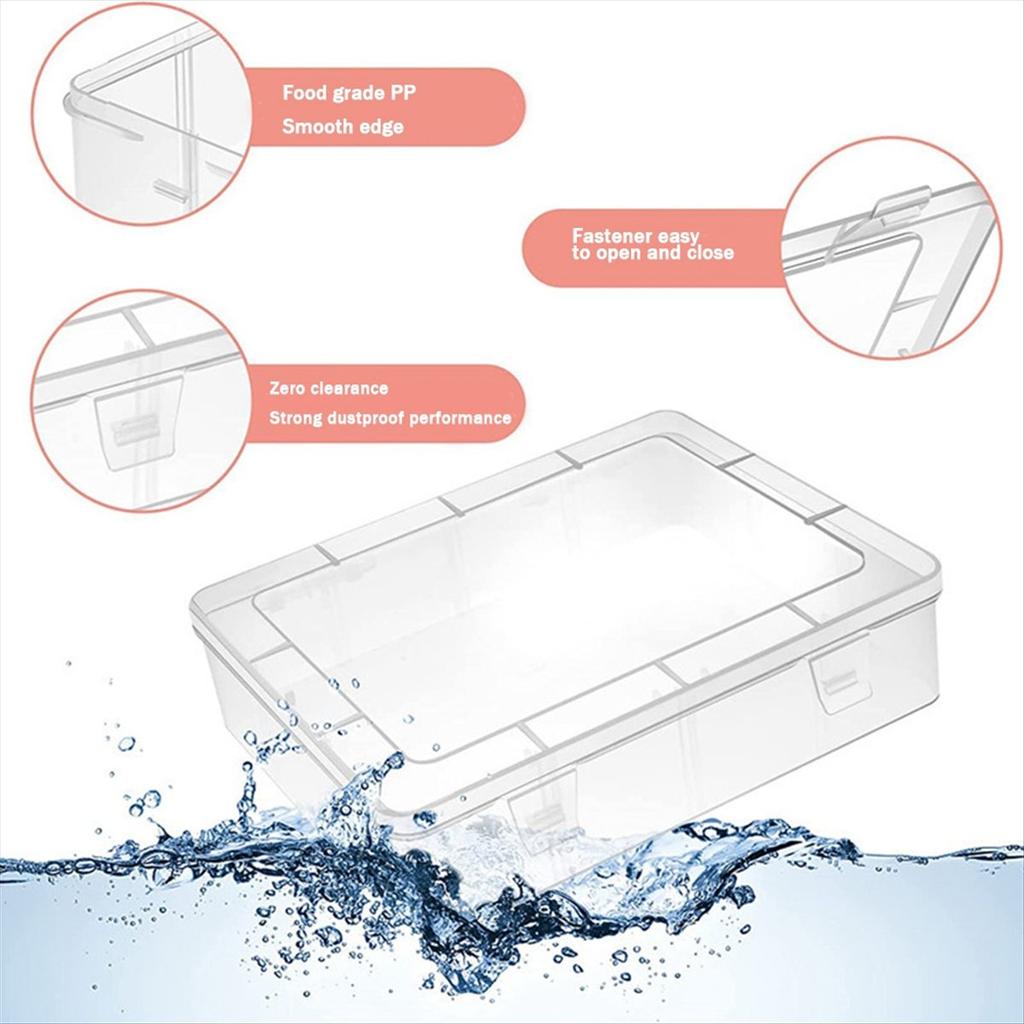 2025+ Small Bead Organizers Box, 13Pieces Plastic Storage Cases Mini Clear Bead Storage Containers Boxes with Hinged Lid
