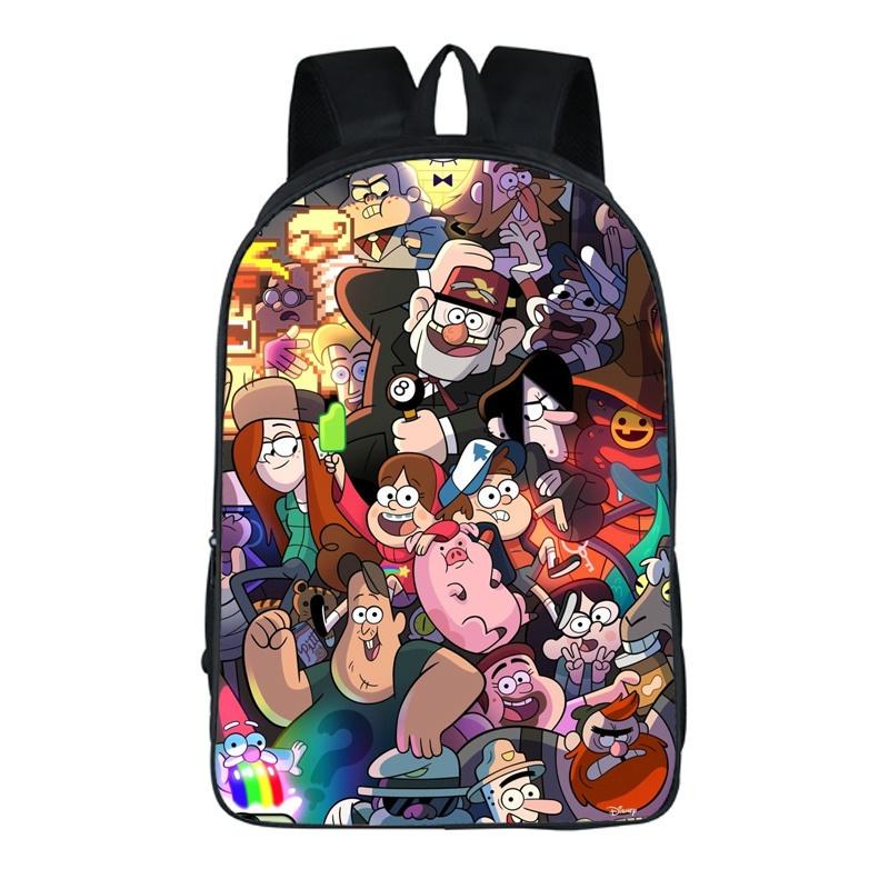 

Gravity Falls Cartoon Backpack With Durable Design And Large Capacity For Students #9