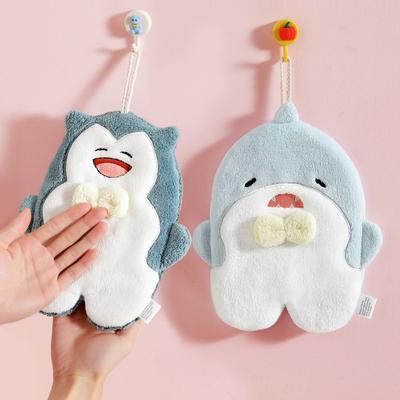 Hand Towel Hanging Household Children's Cute Cartoon Absorbent Hand Towel Bathroom Kitchen Quick-drying Towel