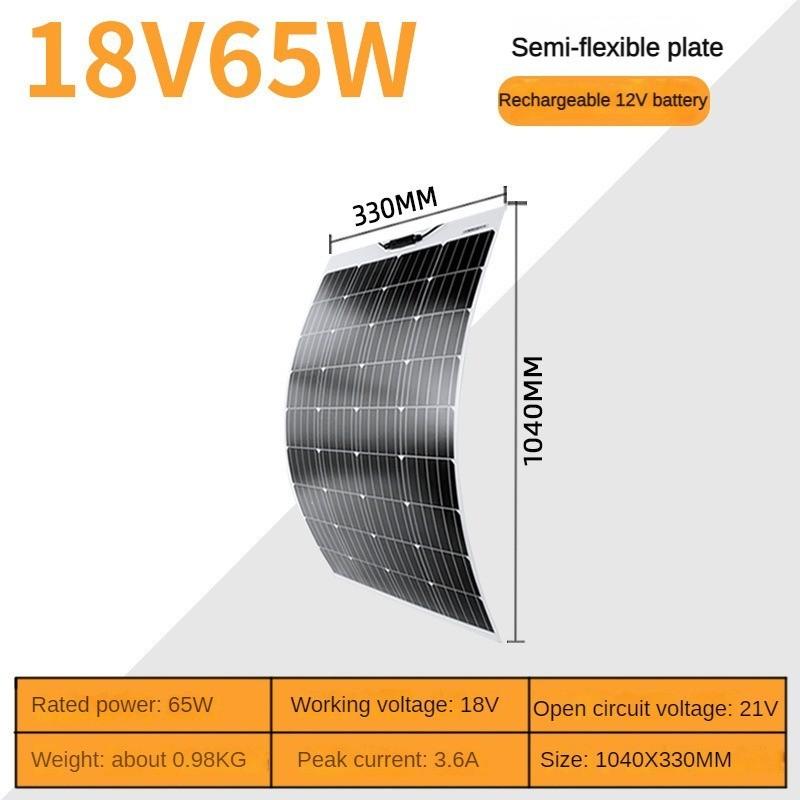 New Flexible Solar Panel 18V Household Photovoltaic Module Single Crystal Solar Panel Power Generation System