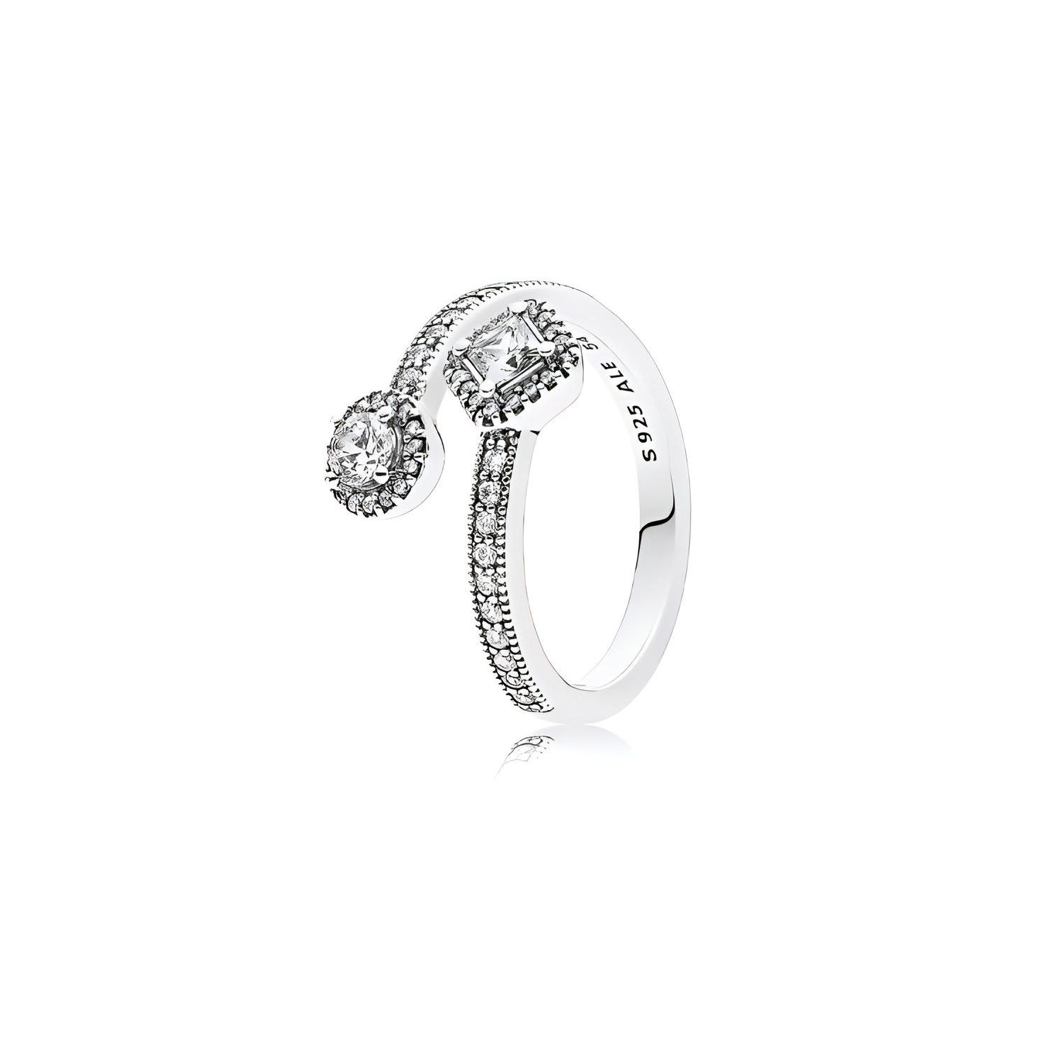 Pandora Elegant Hollow 925 Silver Ring Women rings 191031CZ 50