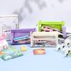 Six-Layer Pencil Bag Transparent Zipper Pouch New Makeup Bag  Students
