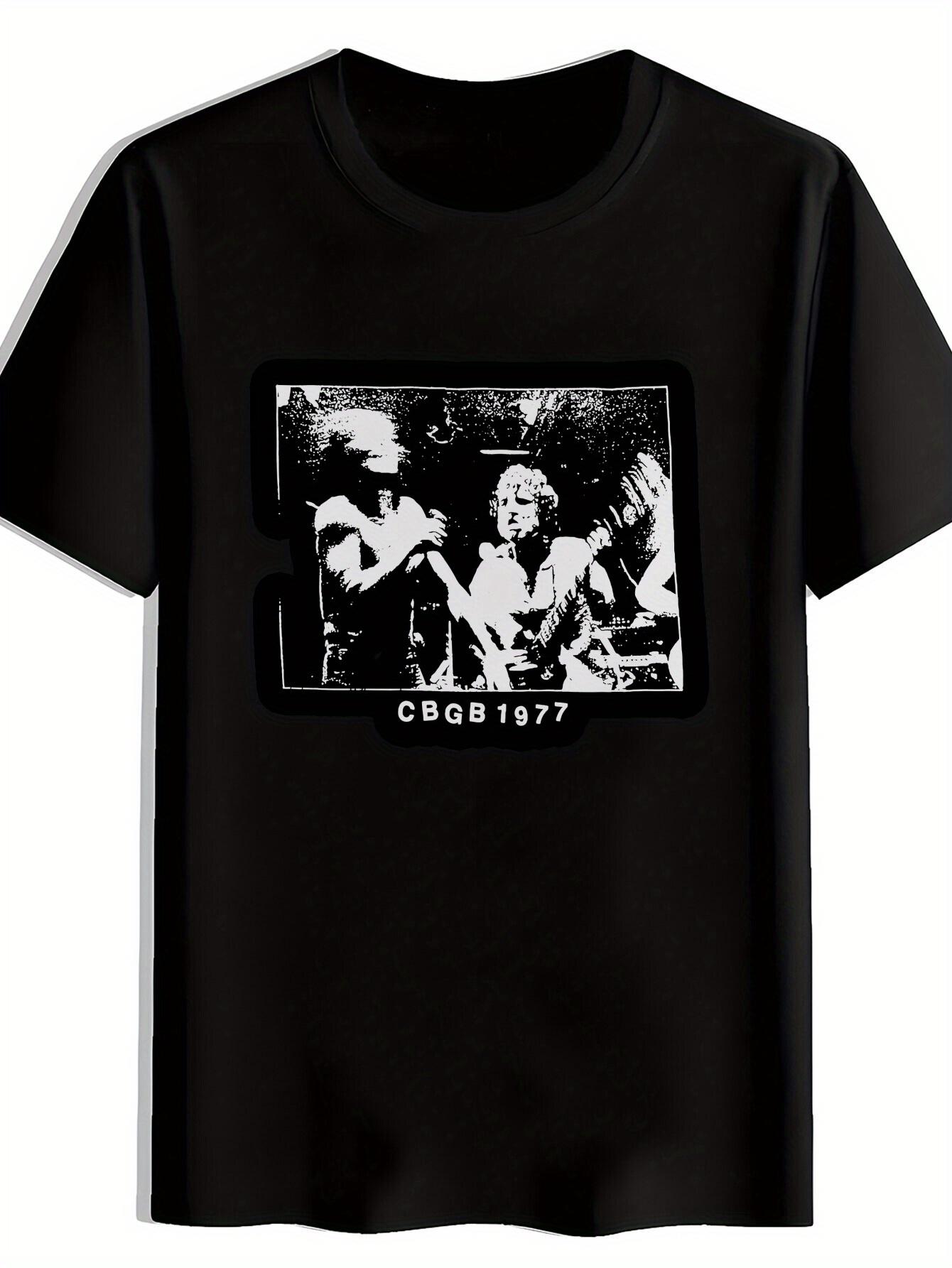 Black CBGB 1977 Graphic T-shirt - Vintage Rock Band Print XXXXL