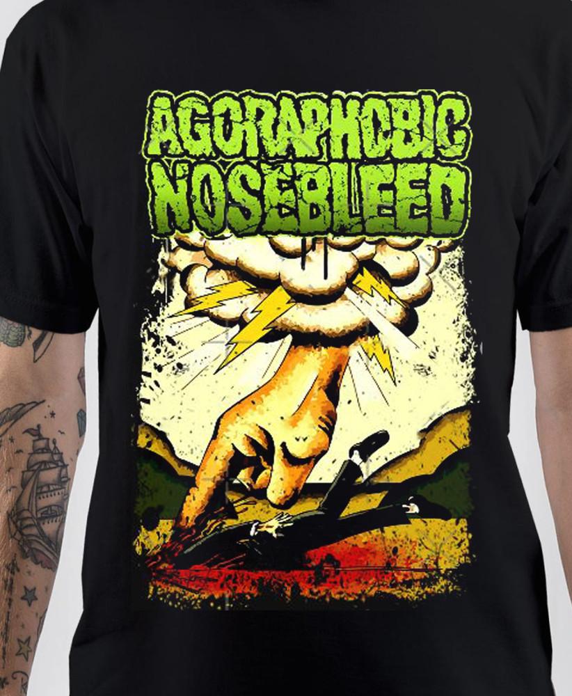 Agoraphobic Nosebleed band black Tshirt Unisex All sizes short sleeve X179 Unisex T-Shirt S