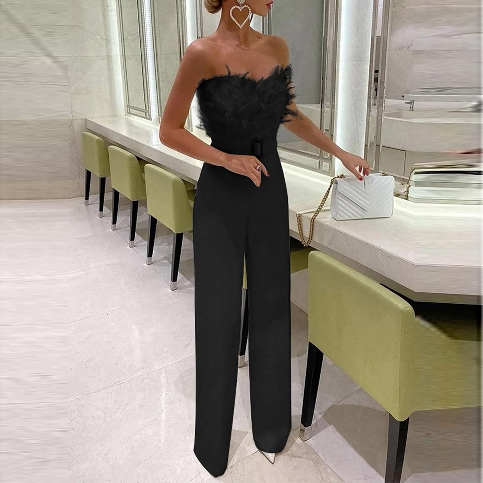 

Women s Button Up Jumpsuit Casual Loose Sleeveless Rompers With Pockets M чорний