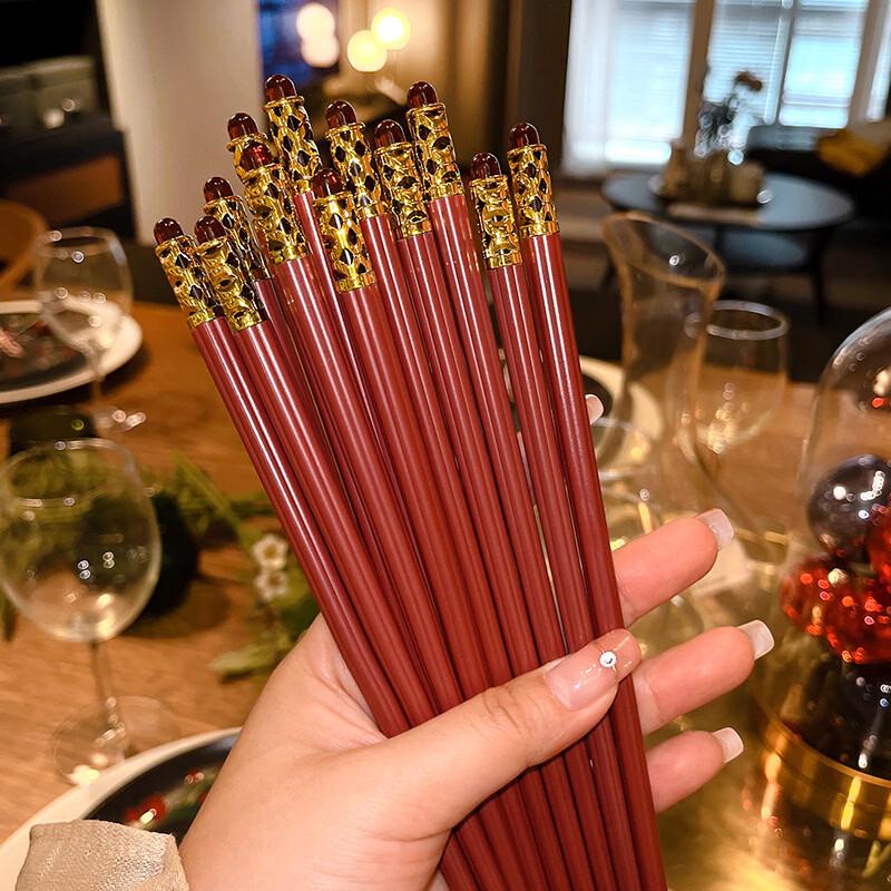 Elegant Alloy Chopsticks with Gold Crown Design