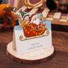 Holiday Souvenirs 10 Pcs 3D Christmas Greeting Card Cute Tree Santa Snowman Claus Cards Wreath Design for Festive Messages Wishes