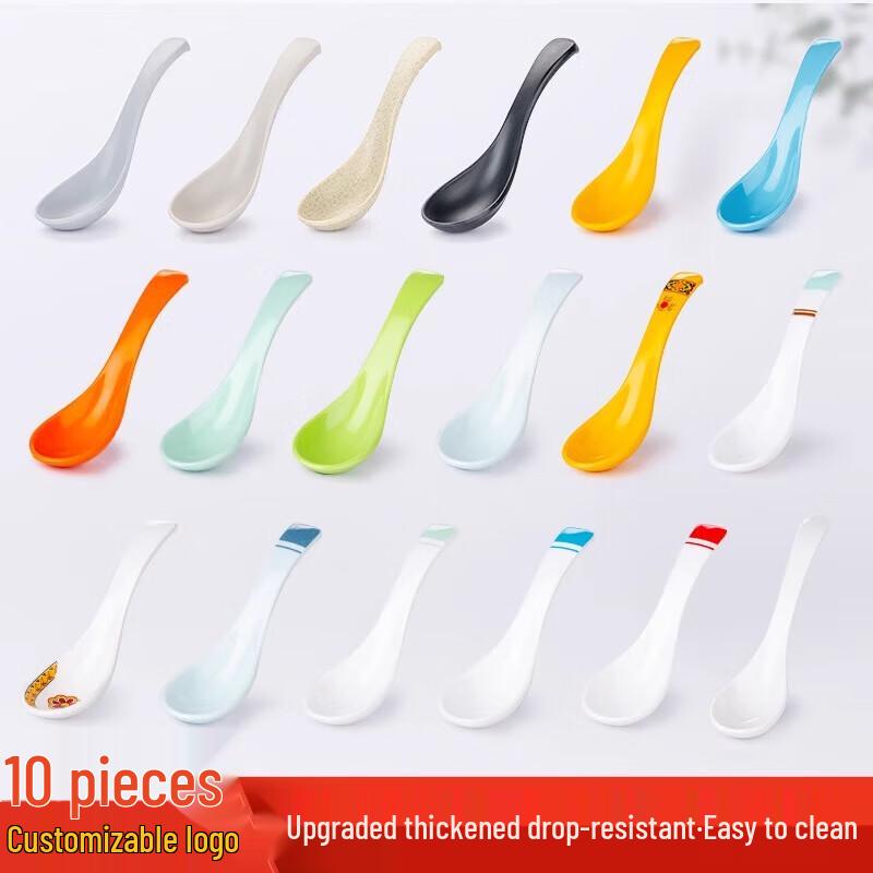 YISHUXIANG Melamin Ramen- & Suppenlöffel (10er-Pack)