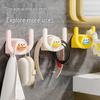 Cartoon Sausage Mouth Slippers Holder: Wall-Mount, No-Drill, Behind-Door Bathroom Hook Rack