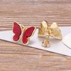 New Design Hot Sale Fashion Luxury 9 Colors Shell Boho Butterfly Stud Earrings for Women Lucky Romantic Anniversary Jewelry