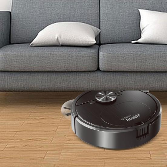 Sweeping Robot Slim Body Compact with Extended Brush Design Cleaner USB Charging 3-in-1 Sweeping Robot for Household