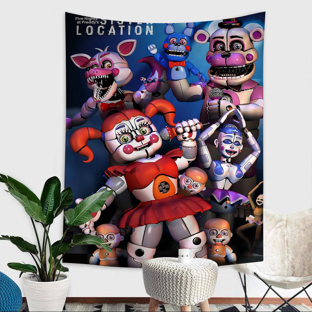 FFNAF FivenightsAtFreddys Anime Tapestry Art Science Fiction Room Home Decor Wall Art Decor