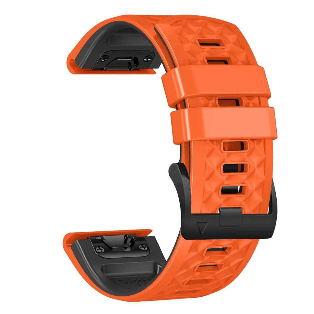 QuickFit 22mm 26mm Silicone Watch Band For Garmin Fenix 5 5X 6X 7 7X Pro/Epix Pro (Gen 2) TACTIX/Mk2 Mk2i G1/MARQ/Enduro 2 Strap
