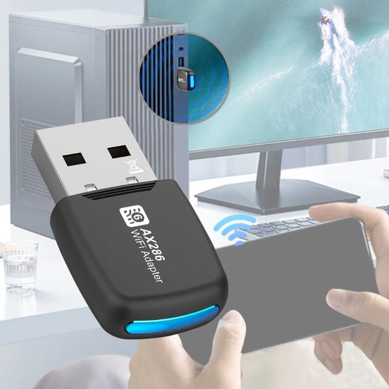 WiFi Receiver Fast USB WiFi Stick WIFI Dongle Stable Connection WIFI6 Adapter Easy Installation Strong Signal Strength