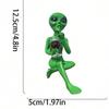 Alien Funny Resin Figurine UFO Indoor Outdoor Garden Novelty Decor Statue Home Ornament Green 12cm