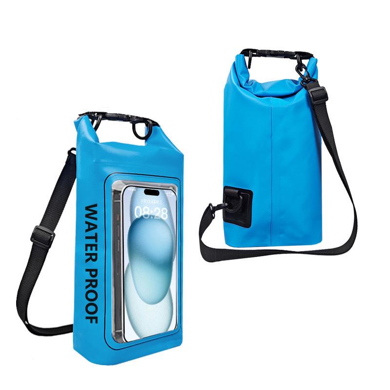 Dual-Function PVC Waterproof Phone Bag for Swimming and Diving, Touchscreen Compatible