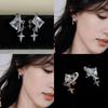 Exquisite Zirconia Star Pendant Earrings - Silver, Unique Design, Luxurious & Versatile Accessory for Women