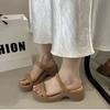 New Summer Open Toe Women's Slippers Fashion Ladies Outdoor Thick Bottom Dress Slide Sandals