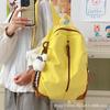 Schoolbag New American Harajuku Casual Simple Double Backpack Junior High School Schoolbag Travel Lightweight Niche Solid Color Backpack