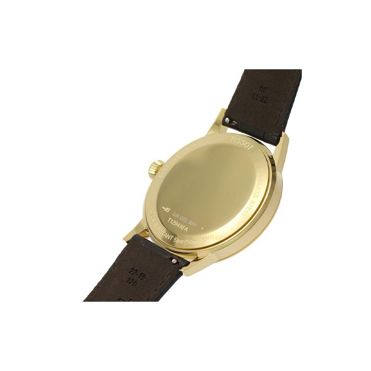 Tissot Klassische Kollektion Quarzwerk 50 Meter Wasserdichtigkeit Herrenuhren Uhr 42mm Beige Zifferblatt T129.410.36.261.00
