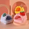Warm Hamster Cotton Nest Windproof Cartoon Small Pet Sleeping House Thickened Strawberry Design Guinea Pig Insulated Nest