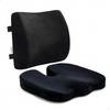 Ergonomic Memory Foam Seat Cushion Waist Support Pillow Set Breathable Back for