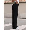 High Waisted Loose Wide Leg Pants, Hanging Floor Length Pants, Black, Straight Leg, Jeans, Women's Pants
