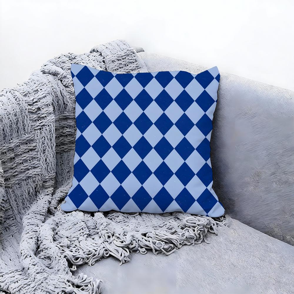 Shiny Diamond Pattern Print Cushion Cover Premium Comfort Reversible Pillow Cove Two in One Design for Any Room Car Interior