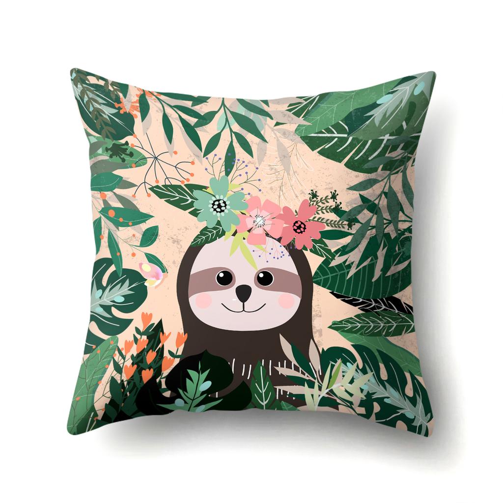 Tier Geometrische Figur Einseitiger Kissenbezug Büro Umarmungskissenbezug Taillenkissenbezug Polyester Einfacher Sofakissenbezug