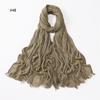 % rayon pleated solid color human cotton two-end beard bag headscarf female, new breathable soft scarf
