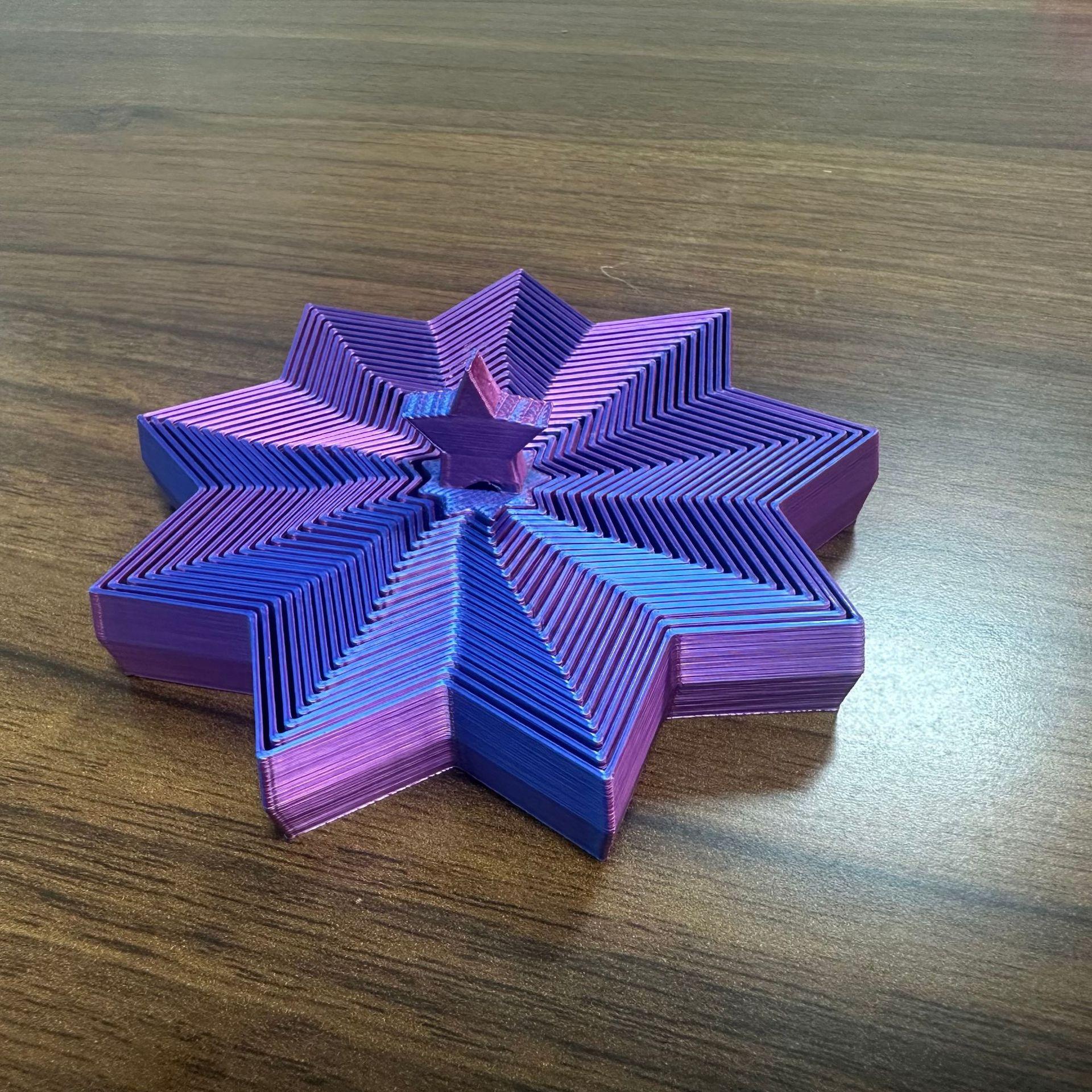 Напечатанная на 3D-принтере рождественская елка-морковная башня, декомпрессионная игрушка для снятия стресса, растягивающаяся спираль-восьмиугольник, лечебные настольные украшения оптом 10x10x5cm