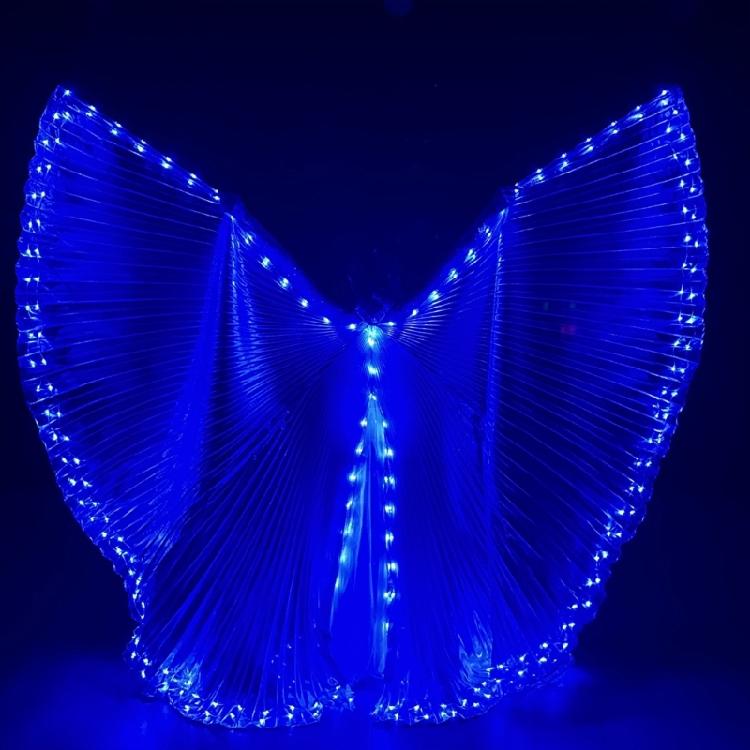 2Pcs LED Light Praise Dance Flags Praise Banners Semicircle Worship Wing Flags Worship Flags for Church Dance Banners