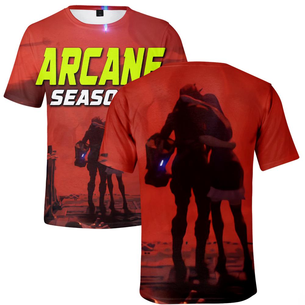 

Футболки Arcane League Jinx с 3D-принтом для мужчин/женщин, футболки для взрослых с аниме-стилем, модные футболки Harajuku с героями мультфильмов, детские топы Y2k, одежда для косплея 6XL