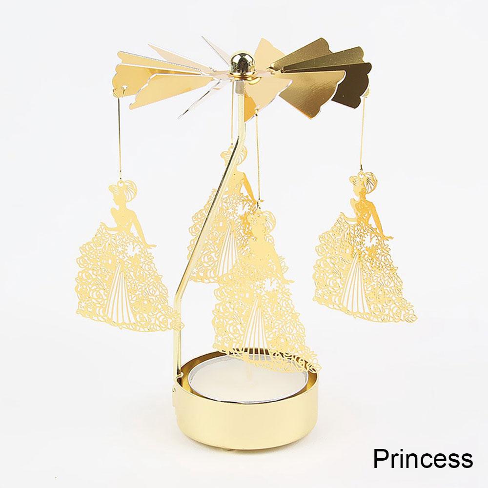 Revolving Lantern Home Decor Candle Holders Wedding Decoration Accessories Candlesticks For Candelabro Centerpiece Vintage