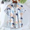 Seaside Holiday Tropical Rainforest Floral Print Men's Casual Short-sleeved Shirt Summer Fashion Wear Tops Men's Oversized Top