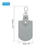 [PATIKIL] leather key fob leather keychain 4 pcs keyrings DIY key chain holder home off for car key ID key card air tag dark gray