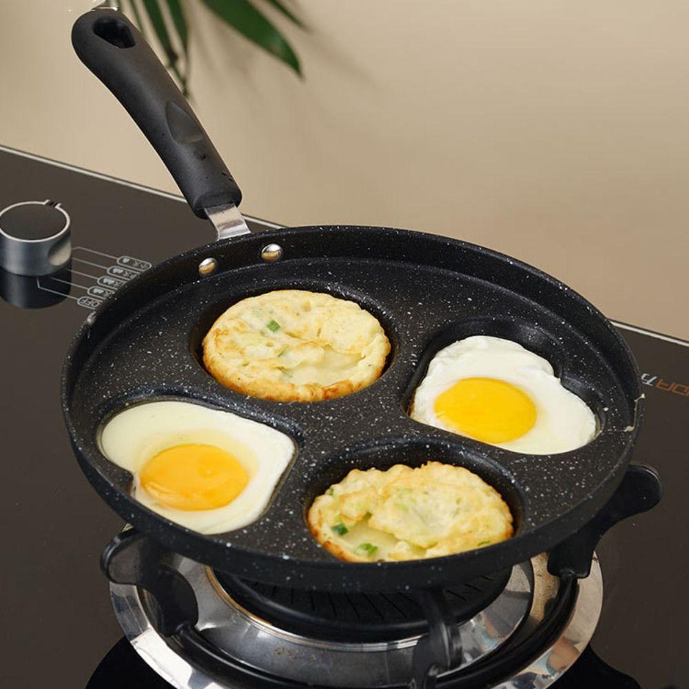 Non-stick Fried Egg Pan 4 Grids Divided Egg Skillet Household Omelette Skillet  Bread