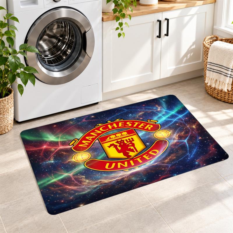 Flannel Kitchen Mat Manchester United Soft Area Rug Non Slip Floor Carpet Home Decoration