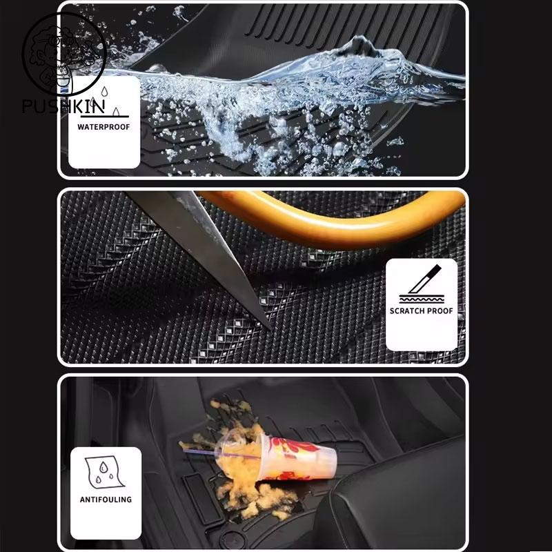 LHD Car Floor Mats For Leapmotor T03 2024 2025 2026 Cargo Liners Waterproof Non-slip Trunk Mat Protector Foot Pads Car Carpets