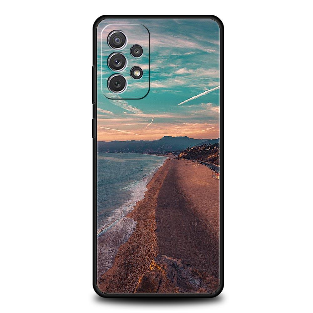 Phone Case For Samsung Galaxy A13 A51 A71 A41 A31 A21S A11 A03S A12 A32 A52 A23 A33 A53 A73 5G Cover Forest Beach Sunrise Nature