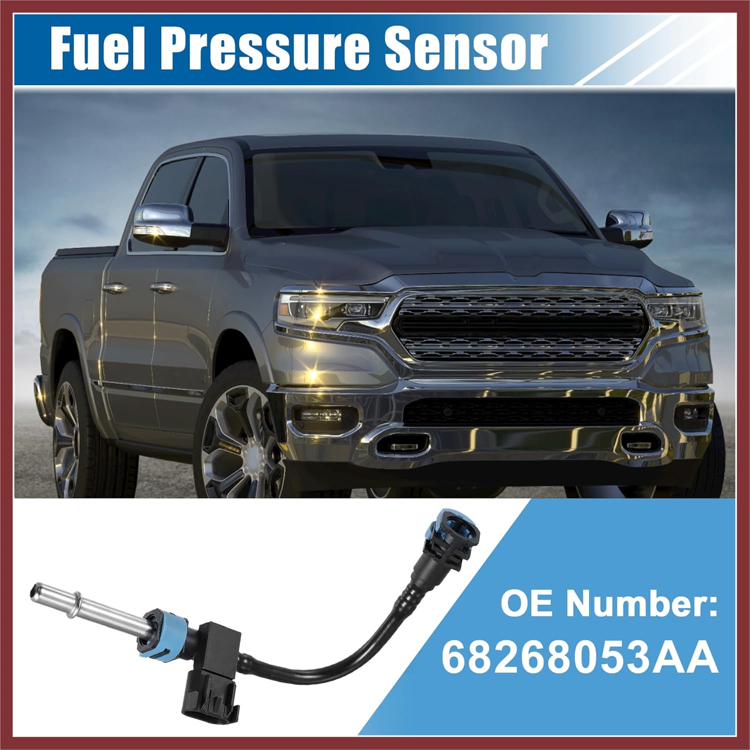 

Fuel Pressure Sensor Tube 68268053AA Replacement for Dodge for Ram 1500 5.7L 2014-2018 Fuel Line Sensor Tube Replace Parts