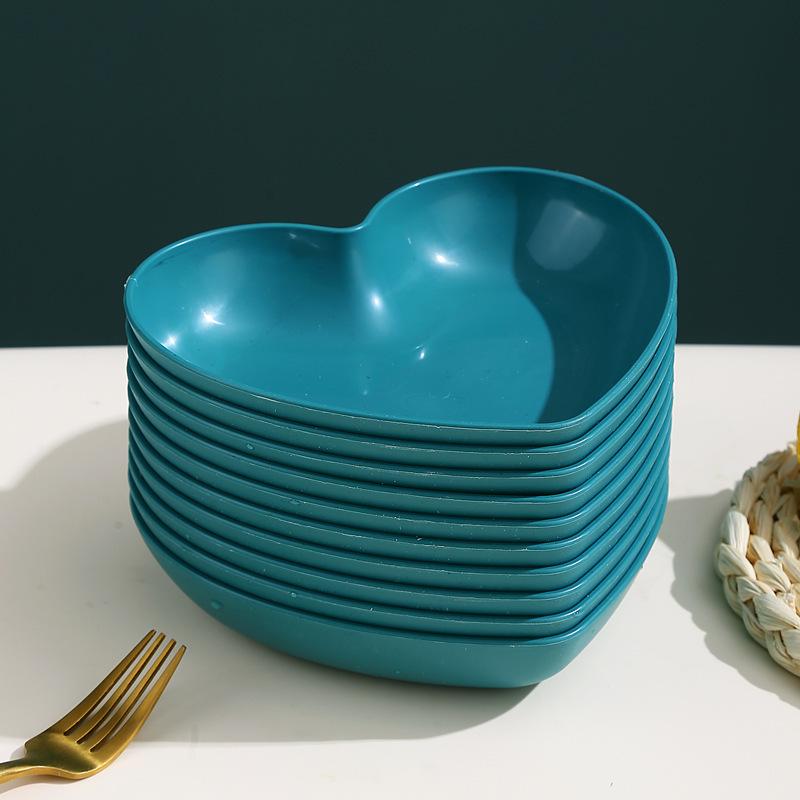 Elegant Gold-Edged Plastic Fruit Plate - Stylish Square Bone Dish for High-End Living Room Decor