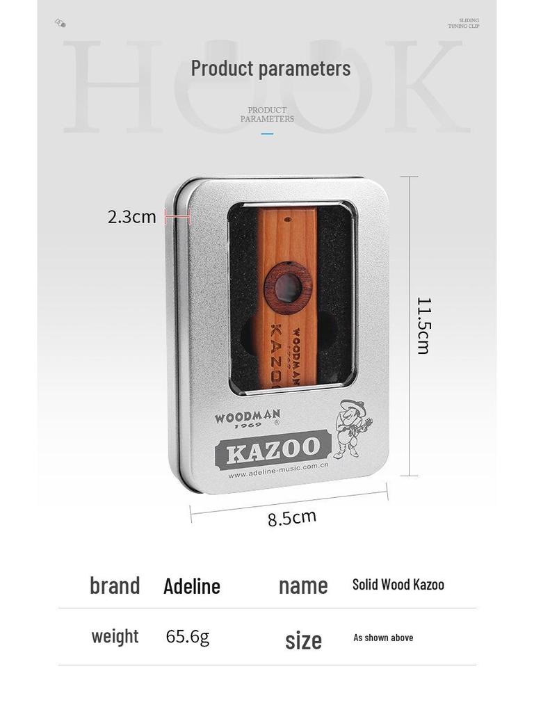 Performance Grade Solid Wood Kazoo Musical Instrument