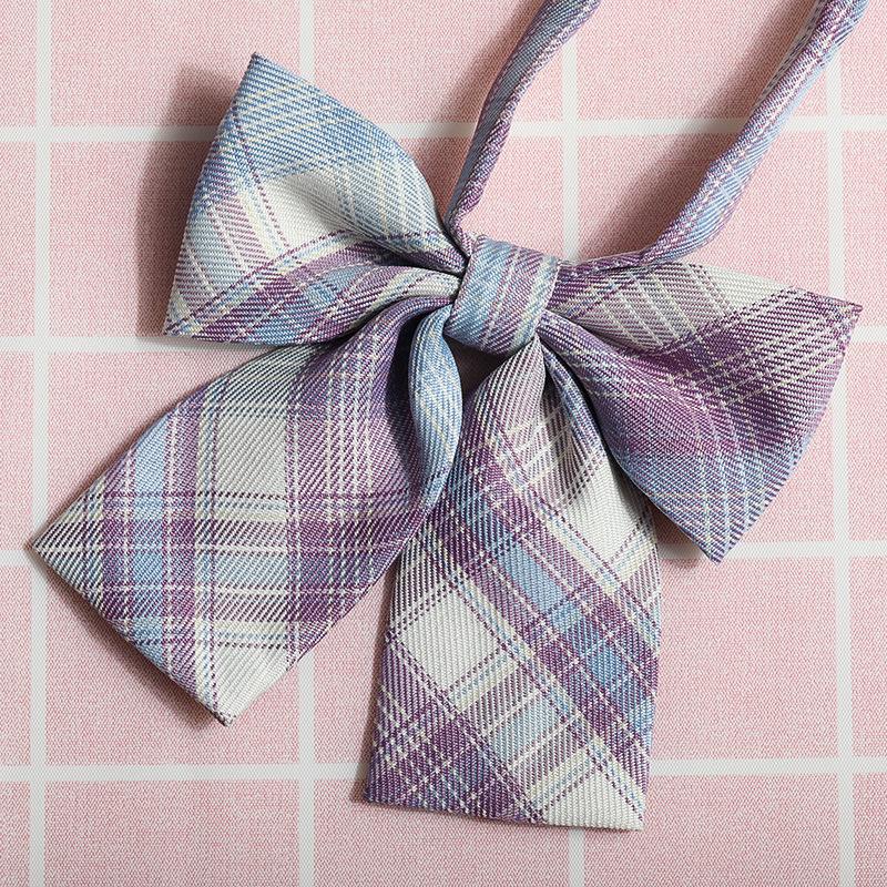 Jk Japanese Plaid Korean Version Of Collar Flower Graduate Female Collar Flower College Wind Streamer Jk Bow Shirt Accessories Sailor Suit