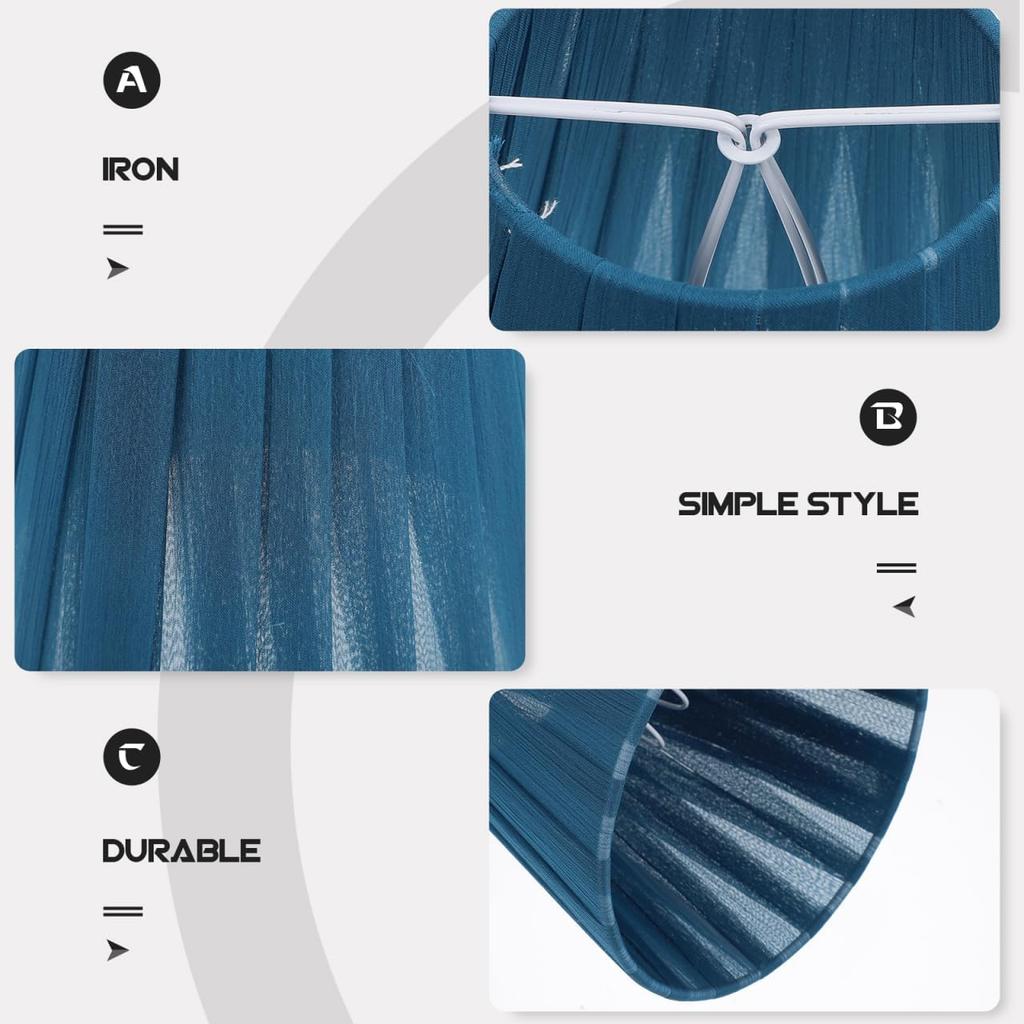 Uonlytech Trendy Home Decor Translucent Gauze Lamp Shade Pleated Light Translucent Lampshade for Table Lamp Floor Lamp Pendant Light 5. 5x5. 5x5.