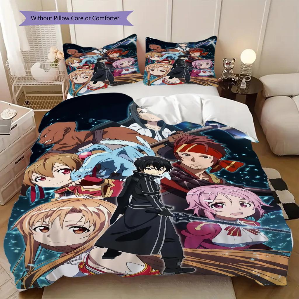 Sword Art Online Soft and Comfortable Duvet Cover, Children's Bedding Set Gift, Extra Large Size, Various Sizes Available LXR87