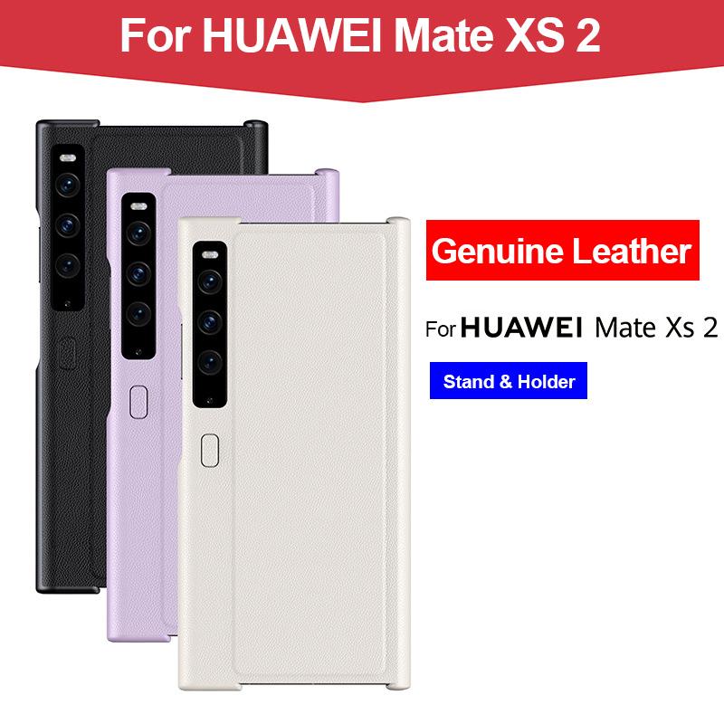 Genuine Leather For Huawei Mate Xs 2 Xs2 Case Ultra Thin Fold Stand Back Cover For Huawei Mate Xs 2 5g Case Fundas Capa